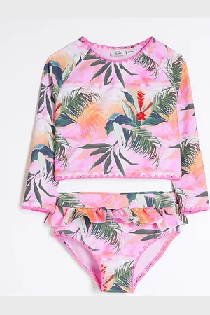 River Island Mini Girls Floral Sunsafe Bikini Top Set