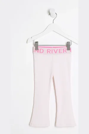River Island Mini Girls Ri Ribbed Flared Leggings