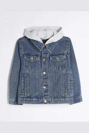River Island Boys Hooded Denim Jacket