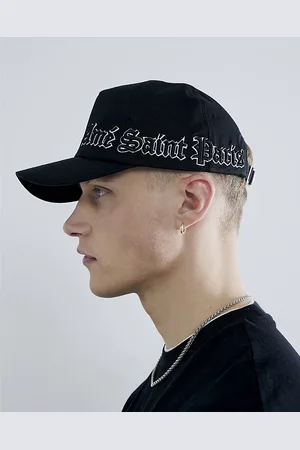 River Island Mens Gothic Side Ame Saint Paris Logo Cap