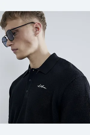 River Island Mens Boxy Fit Short Sleeve Polo Shirt