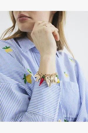 River Island Womens Metal Multi Charm Bracelet