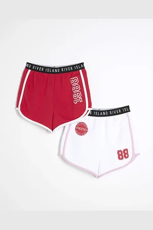 River Island Girls And White Runner Shorts 2 Pack