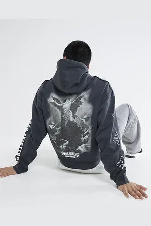 River Island Mens Regular Fit Forsaken Hoodie
