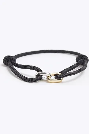 River Island Mens Premium Fabric Bracelet