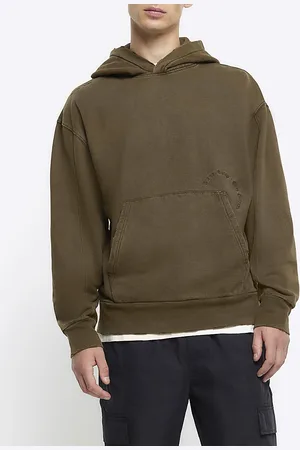 River Island Mens Oversized Washed Hoodie