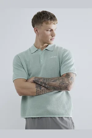 River Island Mens Boxy Fit Short Sleeve Polo Shirt