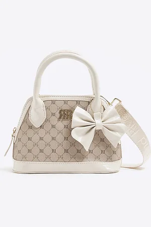 River Island Girls Bow Ri Monogram Grab Bag
