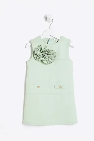 River Island Mini Girls Scuba Corsage Shift Dress