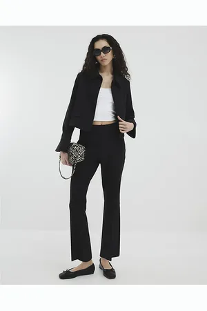 River Island Womens Cropped Flared Trousers