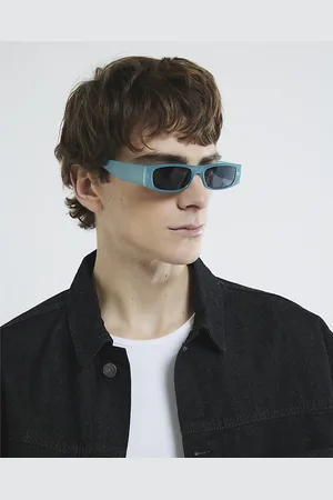 River Island Mens Skinny Rectangle Sunglasses