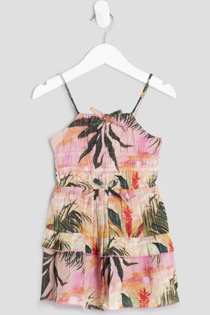 River Island Mini Girls Orchid Tiered Beach Dress