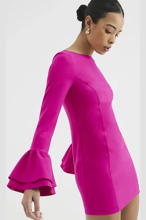 River Island Womens Bell Sleeve Bodycon Mini Dress
