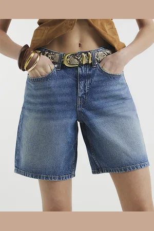 River Island Womens Denim Longline Bermuda Shorts