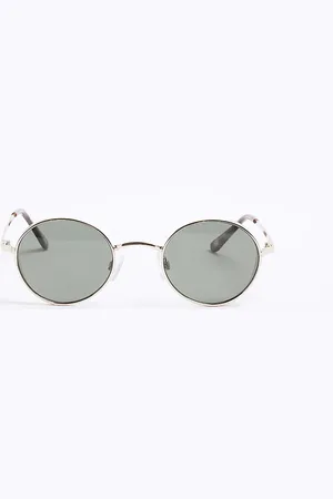 River Island Mens Metal Round Sunglasses