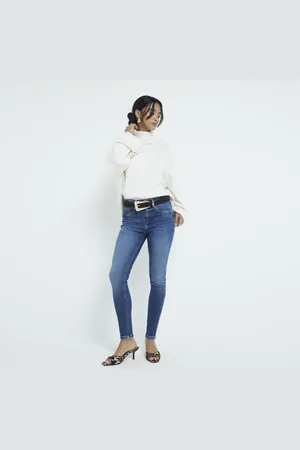 River Island Womens Petite Bum Sculpt Molly Skinny Jeans