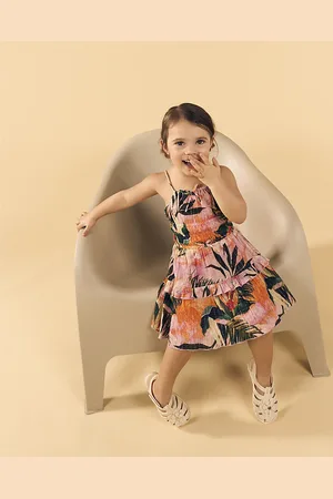 River Island Mini Girls Orchid Tiered Beach Dress