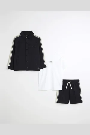 River Island Boys Taped Shorts 3 Piece Set