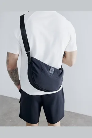River Island Mens Scoop Crinkle Cross Body Bag