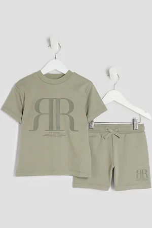 River Island Mini Boys Rr T-Shirt And Shorts Set