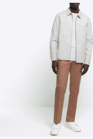 kind society Mens River Island Slim Fit Core Chino Trousers