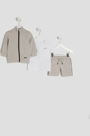 River Island Mini Boys 3 Piece Funnel Neck Taped Set