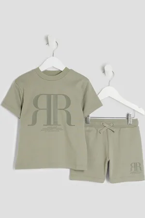 River Island Mini Boys Rr T-Shirt And Shorts Set