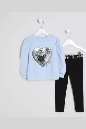 River Island Mini Girls Disco Heart Sweat Set