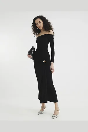 River Island Womens Bardot Trim Maxi Dress