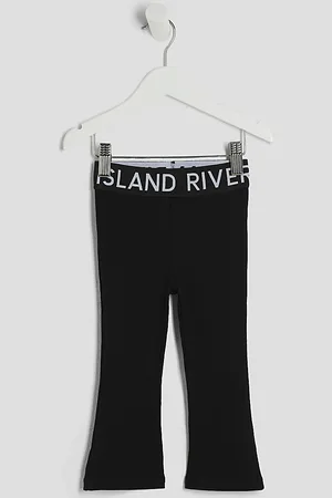 River Island Mini Girls Ri Ribbed Flared Leggings