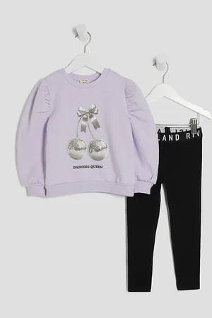 River Island Mini Girls Disco Cherry Sweat Set