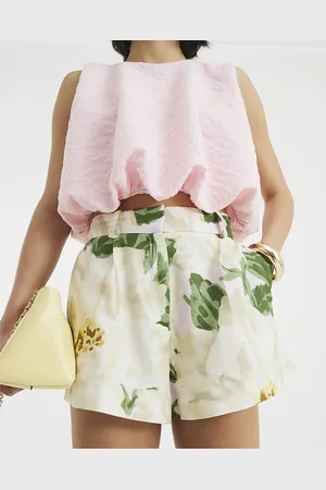 River Island Womens Floral Linen Blend Shorts