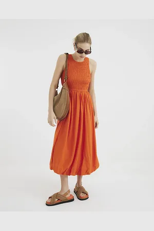 River Island Womens Sleeveless Bubble Hem Racer Midi Dress