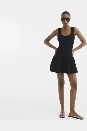 River Island Womens Bubble Hem Shirred Mini Dress