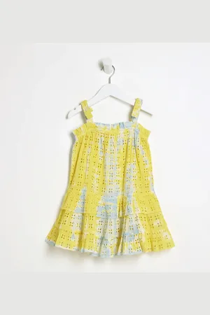 River Island Mini Girls Broidery Tie Dye Dress