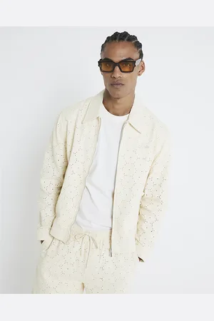 River Island Mens Embroidered Floral Shirt