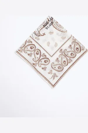 River Island Mens Satin Paisley Print Bandana