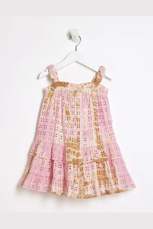 River Island Mini Girls Broidery Tie Dye Dress
