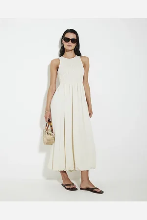 River Island Womens Sleeveless Bubble Hem Racer Midi Dress