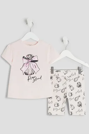 River Island Mini Girls Perfume T-Shirt Shorts Set