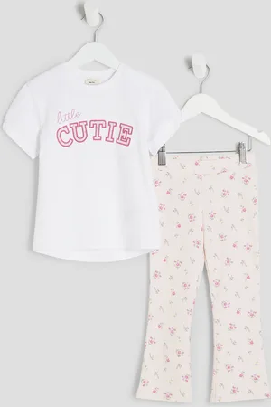 River Island Mini Girls Floral Cutie T-Shirt Set