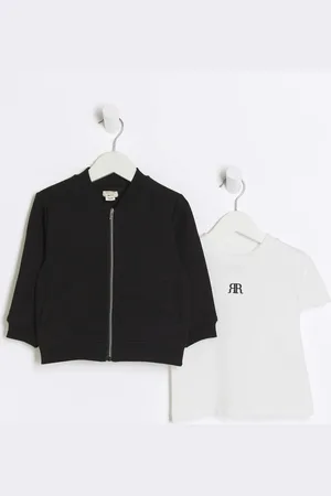 River Island Mini Boys Bomber Sweatshirt Set