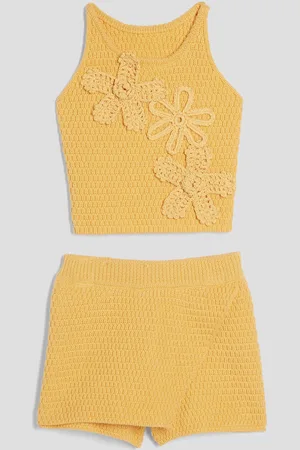 River Island Mini Girls Crochet Floral Set