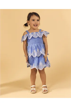 River Island Mini Girls Broidery Shell Dress