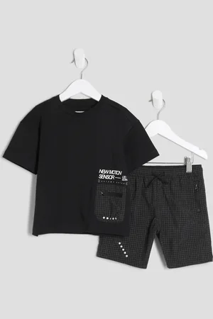 River Island Mini Boys Mesh Pocket T-Shirt Set
