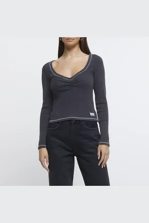 River Island Womens Ruched Long Sleeve Top