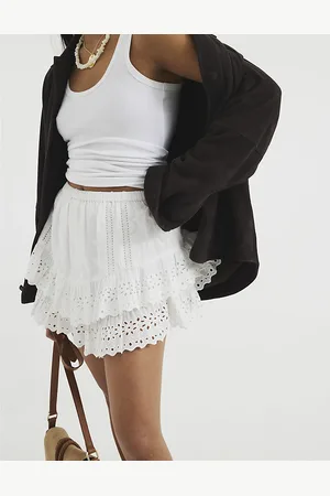 River Island Womens Petite Broderie Skort