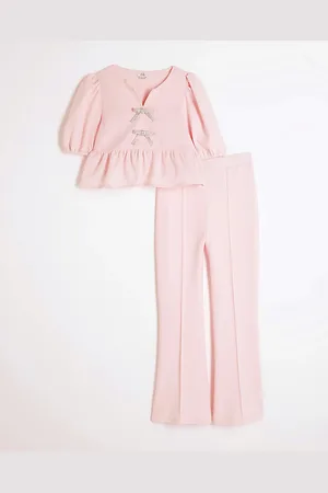 River Island Girls Bow Front Top Set