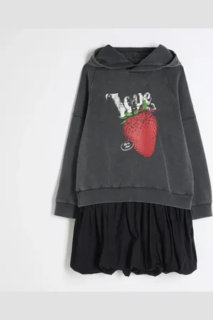 River Island Girls Washed Sweatshirt Dress