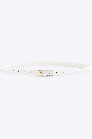 River Island Womens Rectangular Buckle Skinny Belt